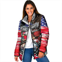 Pearl Harbor Remembrance Day Personalized Padded Jacket Lest We Forget - The Bald Eagle Remembers LT03 Women White - Polynesian Pride