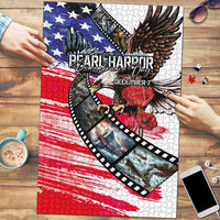 Pearl Harbor Remembrance Day Puzzle Lest We Forget - The Bald Eagle Remembers LT03 White - Polynesian Pride