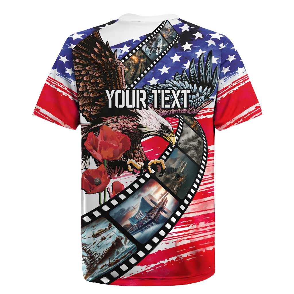 Pearl Harbor Remembrance Day Personalized Rugby Jersey Lest We Forget - The Bald Eagle Remembers - Polynesian Pride