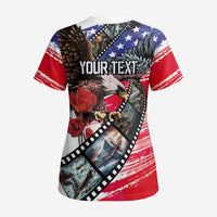 Pearl Harbor Remembrance Day Personalized Scrub Top Lest We Forget - The Bald Eagle Remembers - Polynesian Pride