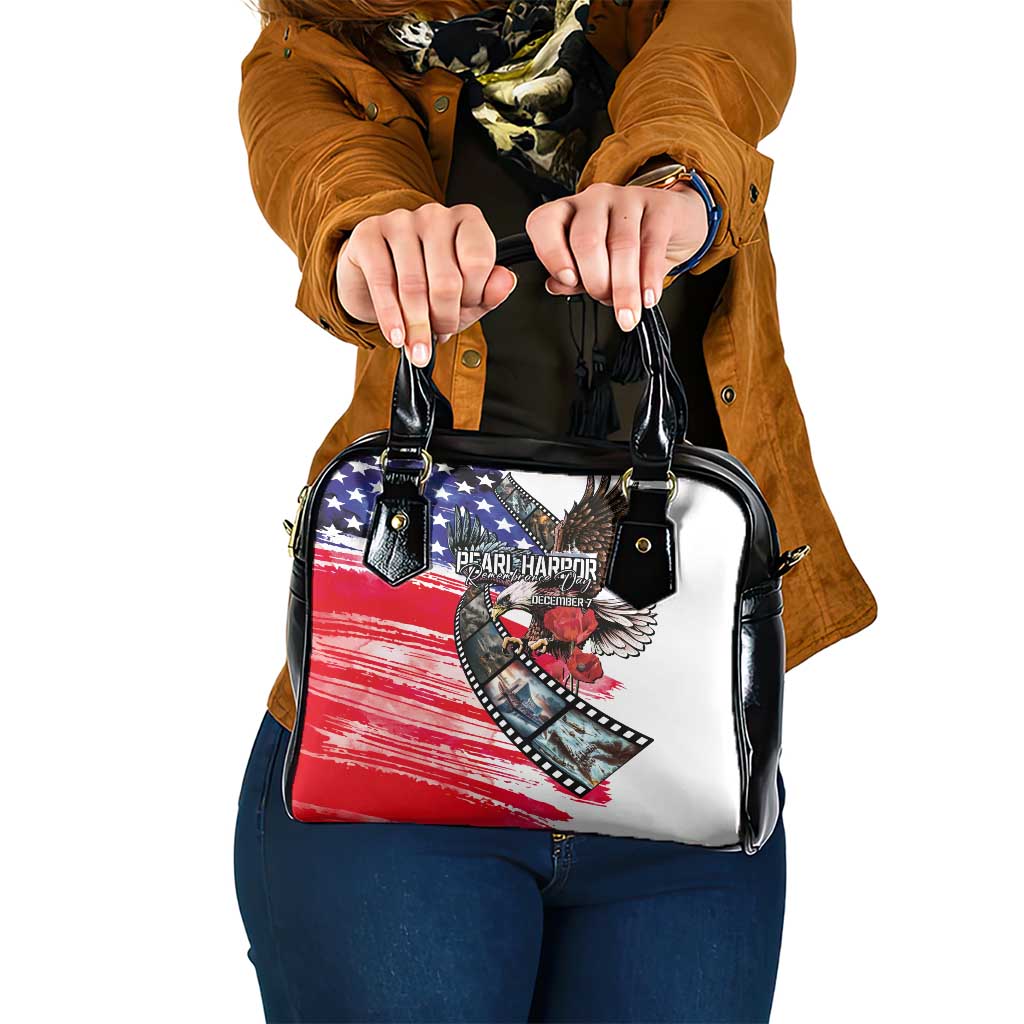Pearl Harbor Remembrance Day Shoulder Handbag Lest We Forget - The Bald Eagle Remembers LT03 One Size White - Polynesian Pride