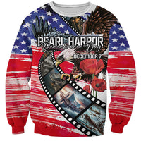 Pearl Harbor Remembrance Day Personalized Sweatshirt Lest We Forget - The Bald Eagle Remembers LT03 Unisex White - Polynesian Pride