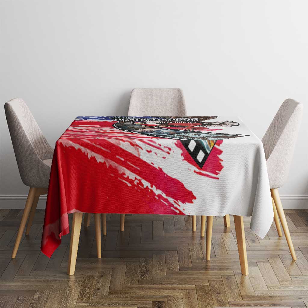 Pearl Harbor Remembrance Day Tablecloth Lest We Forget - The Bald Eagle Remembers LT03 - Polynesian Pride