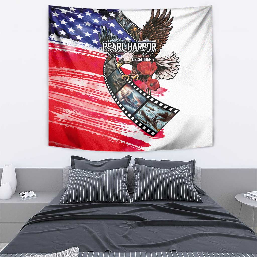 Pearl Harbor Remembrance Day Tapestry Lest We Forget - The Bald Eagle Remembers LT03 - Polynesian Pride