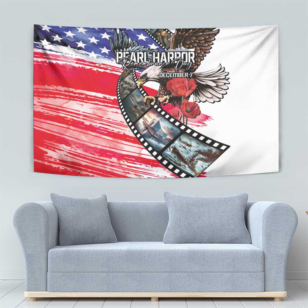 Pearl Harbor Remembrance Day Tapestry Lest We Forget - The Bald Eagle Remembers LT03 - Polynesian Pride