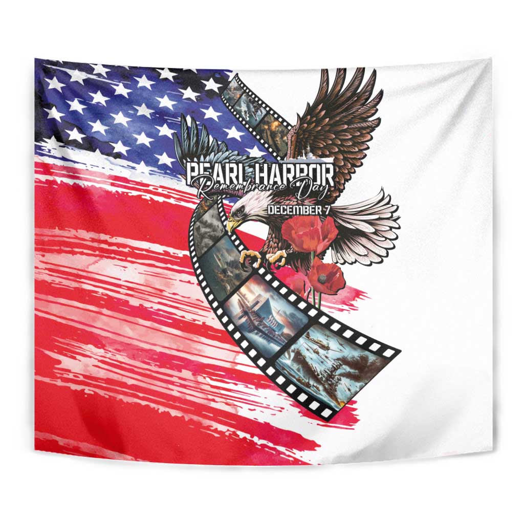 Pearl Harbor Remembrance Day Tapestry Lest We Forget - The Bald Eagle Remembers LT03 - Polynesian Pride