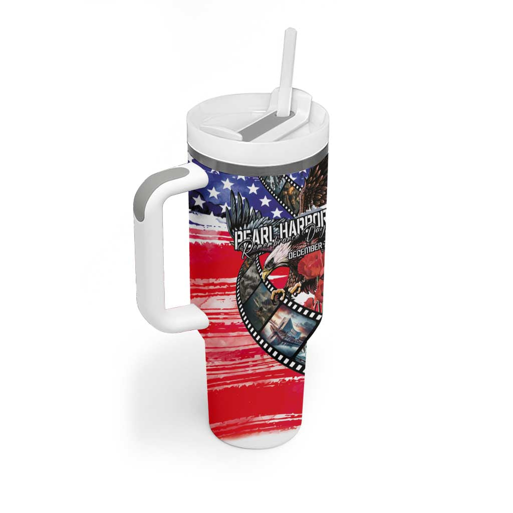 Pearl Harbor Remembrance Day Personalized Tumbler With Handle Lest We Forget - The Bald Eagle Remembers LT03 - Polynesian Pride