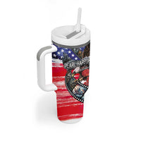 Pearl Harbor Remembrance Day Personalized Tumbler With Handle Lest We Forget - The Bald Eagle Remembers LT03 - Polynesian Pride
