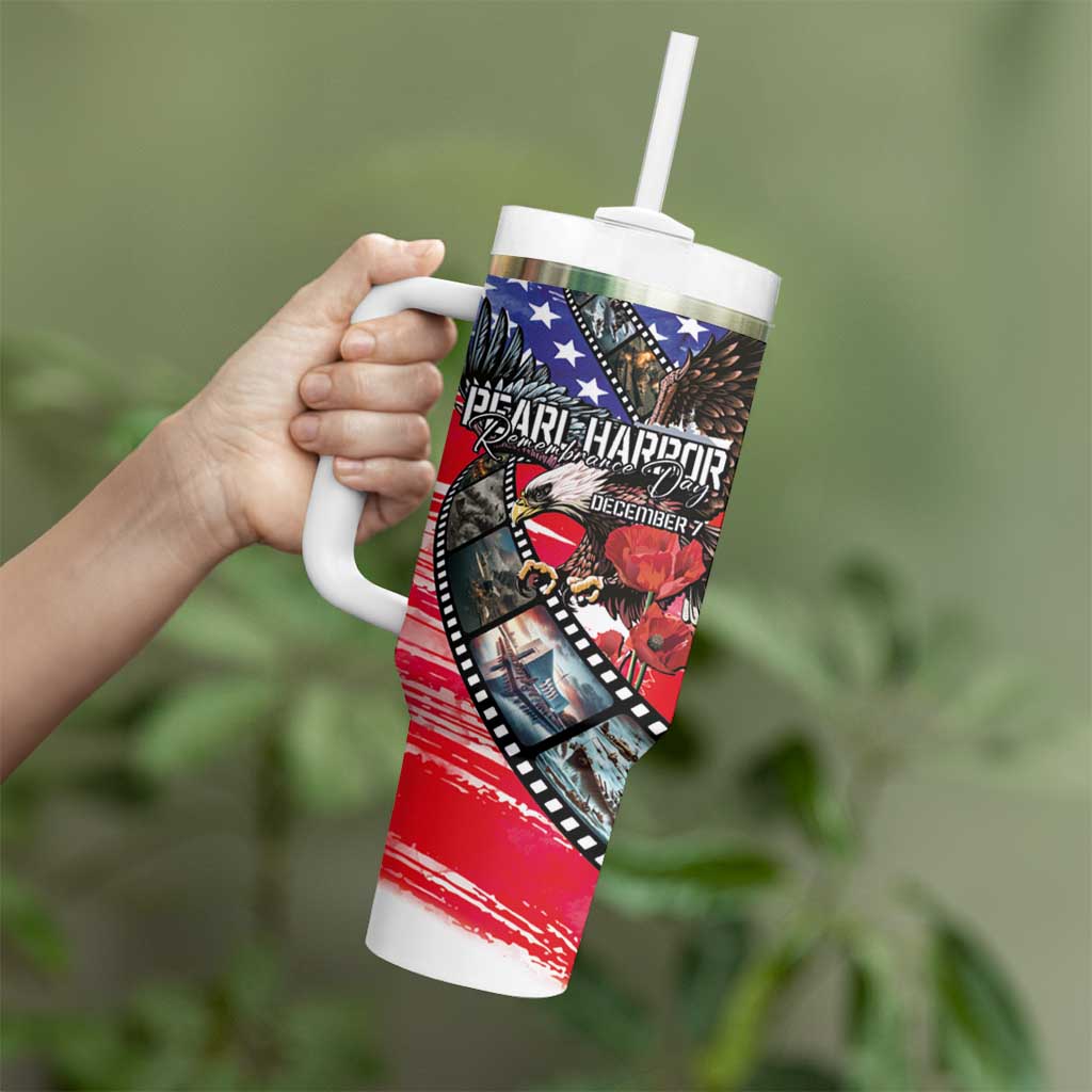 Pearl Harbor Remembrance Day Personalized Tumbler With Handle Lest We Forget - The Bald Eagle Remembers LT03 - Polynesian Pride
