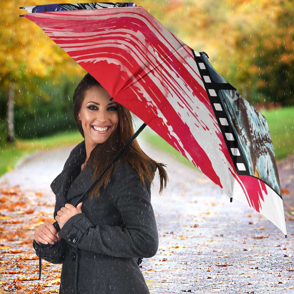 Pearl Harbor Remembrance Day Umbrella Lest We Forget - The Bald Eagle Remembers - Polynesian Pride