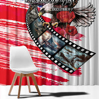 Pearl Harbor Remembrance Day Window Curtain Lest We Forget - The Bald Eagle Remembers LT03 - Polynesian Pride