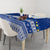 Personalised Palau Christmas Tablecloth Snowman Hugs Palau Coat of Arms Maori Pattern Blue Style LT03 - Polynesian Pride