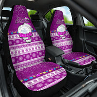 Palau Christmas Car Seat Cover Snowman Hugs Palau Coat of Arms Maori Pattern Pink Style LT03 One Size Pink - Polynesian Pride