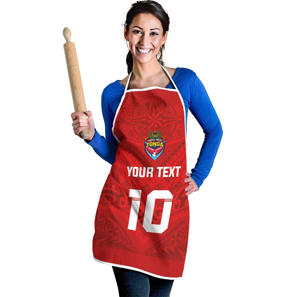 Custom Mate Ma'a Tonga Rugby Apron Ngatu Tribal Motifs Sporty Style - Polynesian Pride