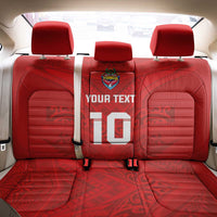 Custom Mate Ma'a Tonga Rugby Back Car Seat Cover Ngatu Tribal Motifs Sporty Style - Polynesian Pride