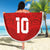 Custom Mate Ma'a Tonga Rugby Beach Blanket Ngatu Tribal Motifs Sporty Style - Polynesian Pride