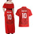 Custom Mate Ma'a Tonga Rugby Couples Matching Off Shoulder Maxi Dress and Hawaiian Shirt Ngatu Tribal Motifs Sporty Style - Polynesian Pride