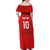 Custom Mate Ma'a Tonga Rugby Family Matching Off Shoulder Maxi Dress and Hawaiian Shirt Ngatu Tribal Motifs Sporty Style - Polynesian Pride