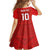 Custom Mate Ma'a Tonga Rugby Family Matching Off Shoulder Short Dress and Hawaiian Shirt Ngatu Tribal Motifs Sporty Style - Polynesian Pride