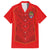 Custom Mate Ma'a Tonga Rugby Family Matching Off Shoulder Short Dress and Hawaiian Shirt Ngatu Tribal Motifs Sporty Style - Polynesian Pride