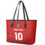 Custom Mate Ma'a Tonga Rugby Leather Tote Bag Ngatu Tribal Motifs Sporty Style - Polynesian Pride