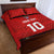Custom Mate Ma'a Tonga Rugby Quilt Bed Set Ngatu Tribal Motifs Sporty Style - Polynesian Pride