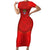 Custom Mate Ma'a Tonga Rugby Short Sleeve Bodycon Dress Ngatu Tribal Motifs Sporty Style - Polynesian Pride