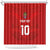Custom Mate Ma'a Tonga Rugby Shower Curtain Ngatu Tribal Motifs Sporty Style - Polynesian Pride
