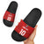 Custom Mate Ma'a Tonga Rugby Slide Sandals Ngatu Tribal Motifs Sporty Style - Polynesian Pride