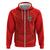Custom Mate Ma'a Tonga Rugby Zip Hoodie Ngatu Tribal Motifs Sporty Style - Polynesian Pride