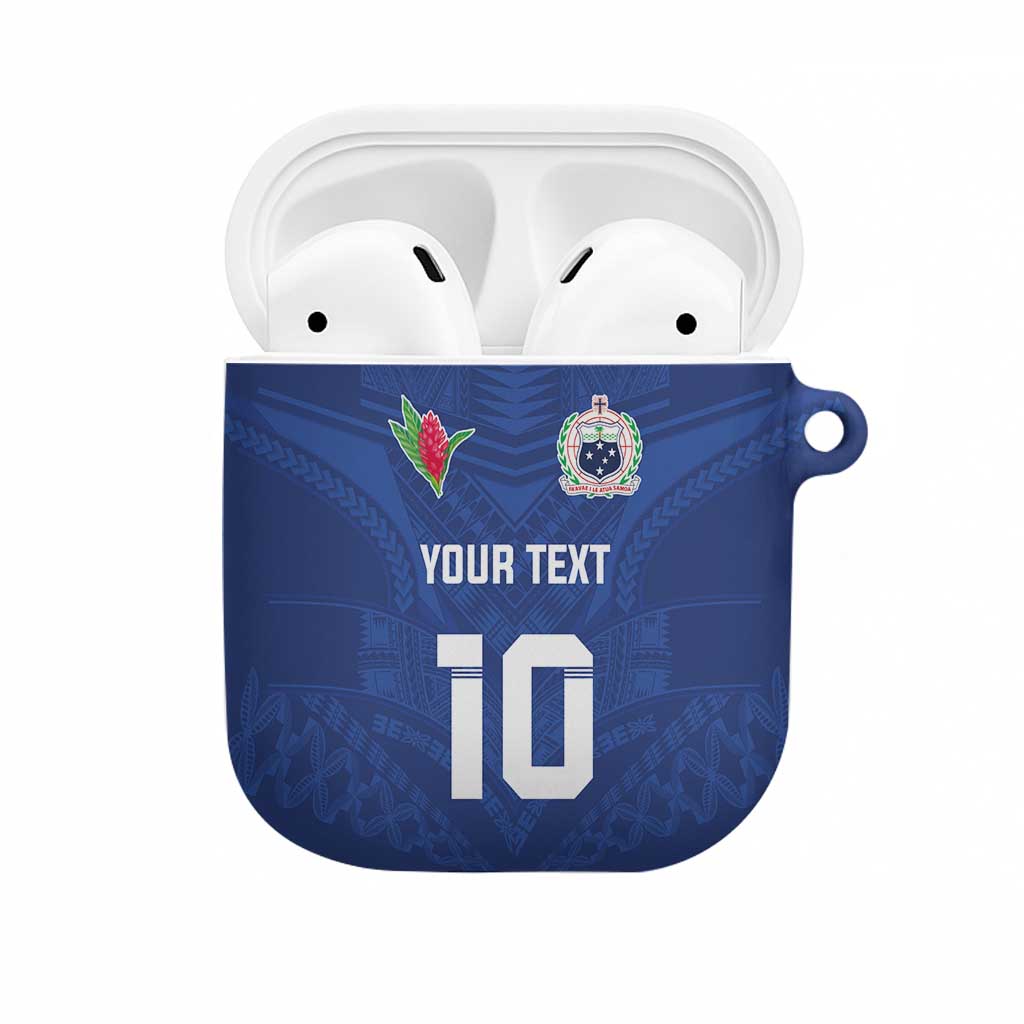 Custom Samoa Rugby AirPods Case Tatau Tribal Motifs Sporty Style - Polynesian Pride