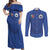 Custom Samoa Rugby Couples Matching Off Shoulder Maxi Dress and Long Sleeve Button Shirt Tatau Tribal Motifs Sporty Style - Polynesian Pride