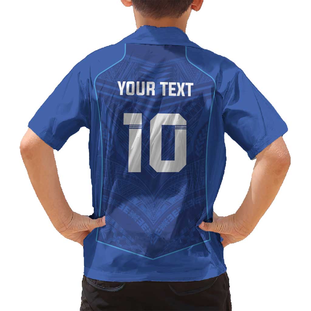 Custom Samoa Rugby Family Matching Tank Maxi Dress and Hawaiian Shirt Tatau Tribal Motifs Sporty Style - Polynesian Pride