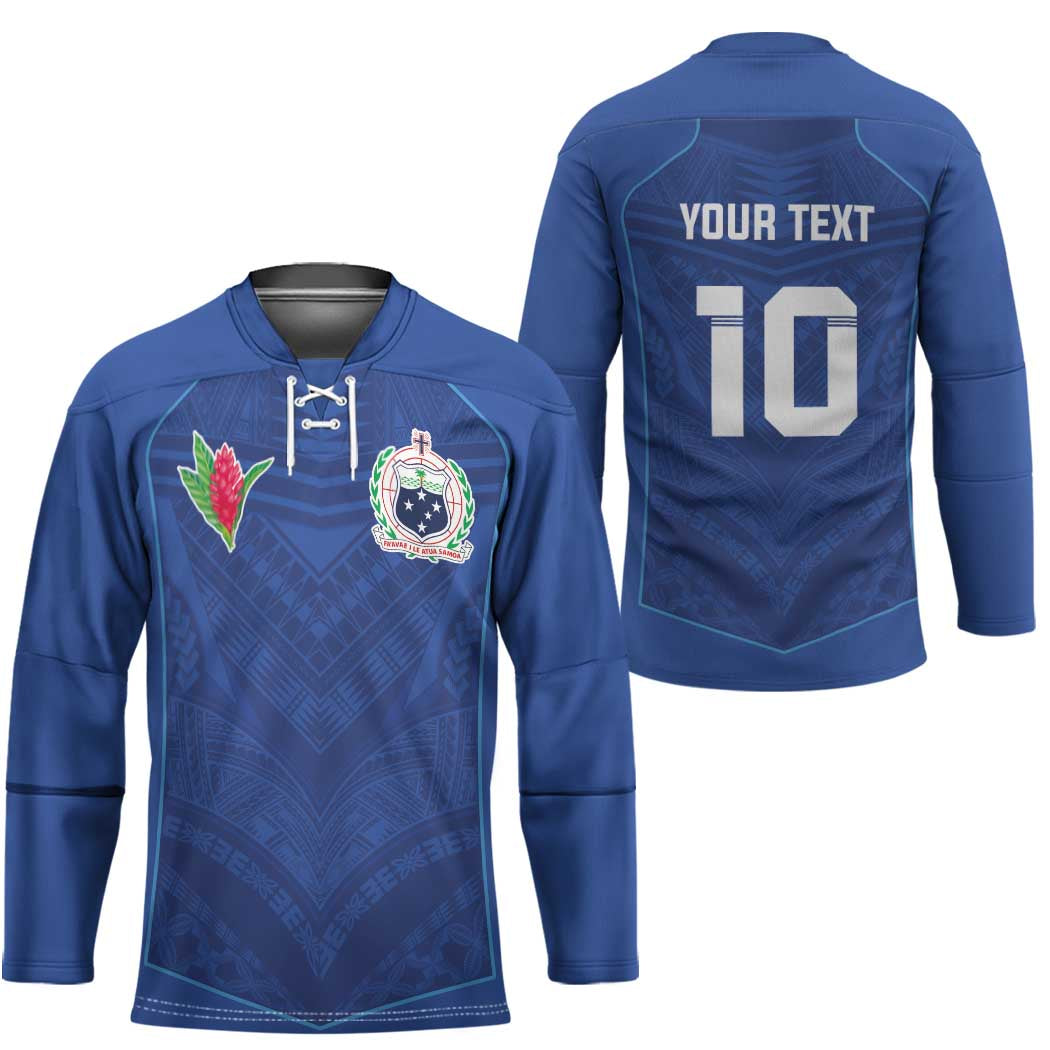 Custom Samoa Rugby Hockey Jersey Tatau Tribal Motifs Sporty Style - Polynesian Pride