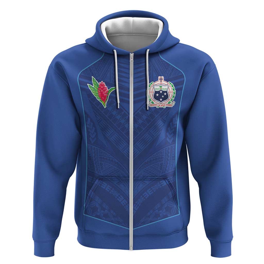 Custom Samoa Rugby Hoodie Tatau Tribal Motifs Sporty Style - Polynesian Pride
