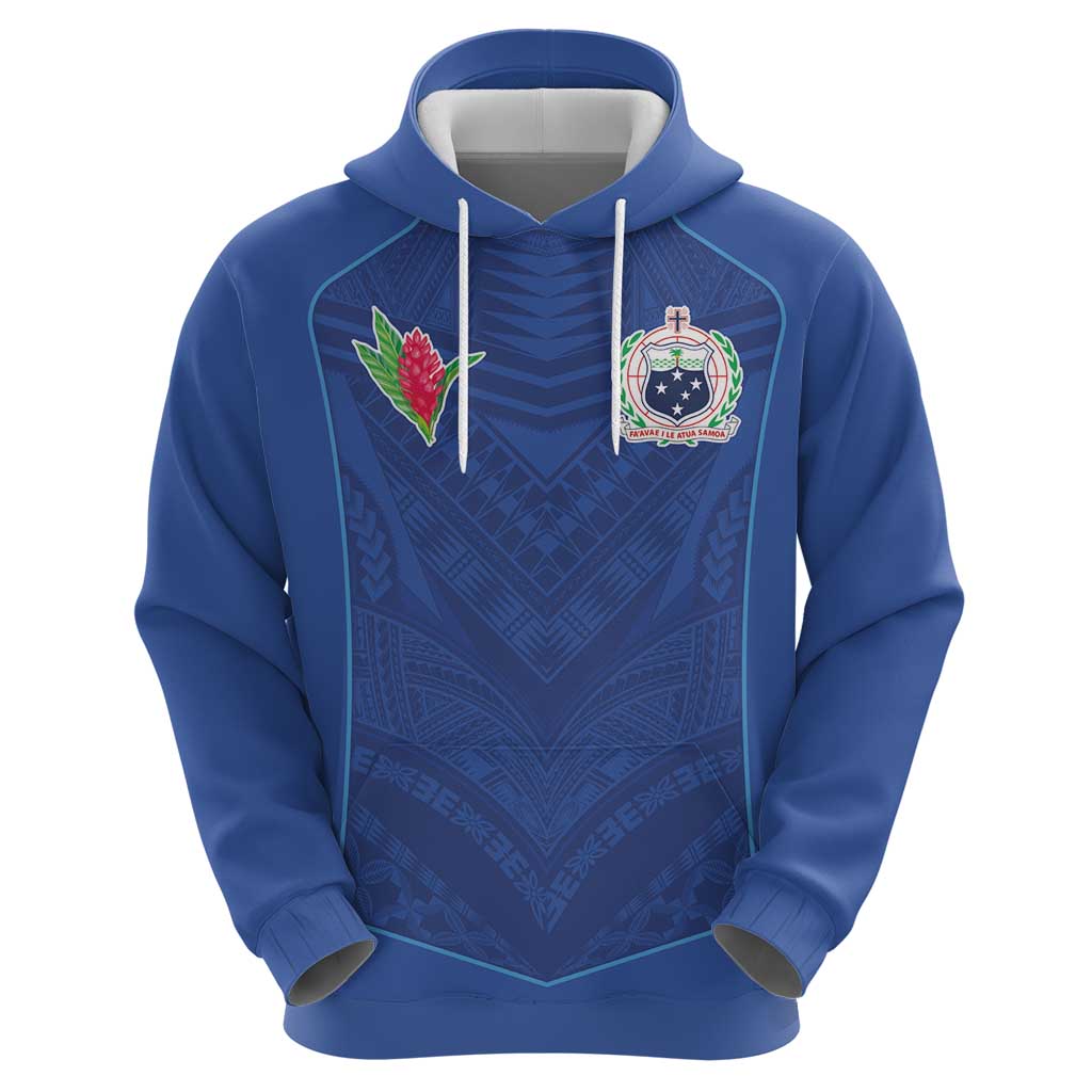 Custom Samoa Rugby Hoodie Tatau Tribal Motifs Sporty Style - Polynesian Pride