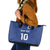 Custom Samoa Rugby Leather Tote Bag Tatau Tribal Motifs Sporty Style - Polynesian Pride