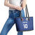 Custom Samoa Rugby Leather Tote Bag Tatau Tribal Motifs Sporty Style - Polynesian Pride