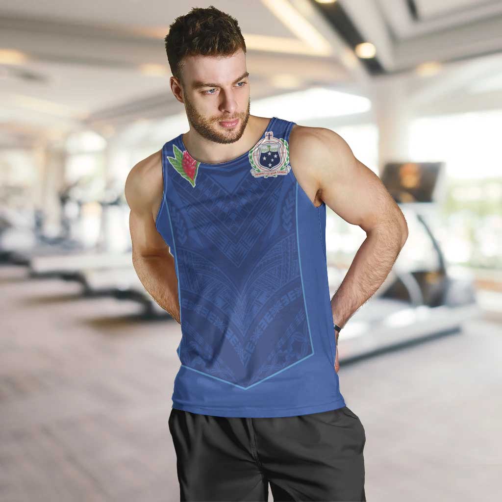 Custom Samoa Rugby Men Tank Top Tatau Tribal Motifs Sporty Style - Polynesian Pride