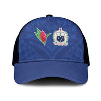 Samoa Rugby Mesh Trucker Cap Tatau Tribal Motifs Sporty Style - Polynesian Pride