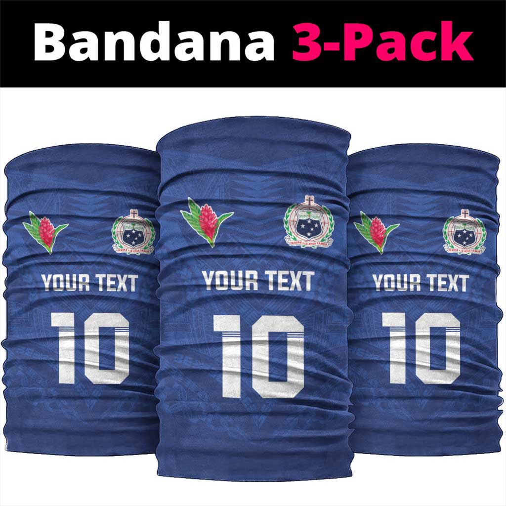 Custom Samoa Rugby Neck Gaiter Tatau Tribal Motifs Sporty Style - Polynesian Pride
