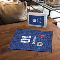 Custom Samoa Rugby Puzzle Tatau Tribal Motifs Sporty Style - Polynesian Pride