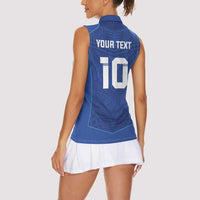 Custom Samoa Rugby Women Sleeveless Polo Shirt Tatau Tribal Motifs Sporty Style LT03 - Polynesian Pride