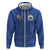 Custom Samoa Rugby Zip Hoodie Tatau Tribal Motifs Sporty Style - Polynesian Pride