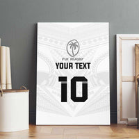 Custom Fiji Rugby Canvas Wall Art Tapa Tribal Motifs Sporty Style - Polynesian Pride