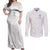 Custom Fiji Rugby Couples Matching Off Shoulder Maxi Dress and Long Sleeve Button Shirt Tapa Tribal Motifs Sporty Style - Polynesian Pride