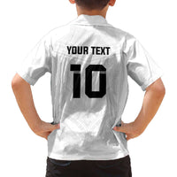 Custom Fiji Rugby Family Matching Off The Shoulder Long Sleeve Dress and Hawaiian Shirt Tapa Tribal Motifs Sporty Style - Polynesian Pride