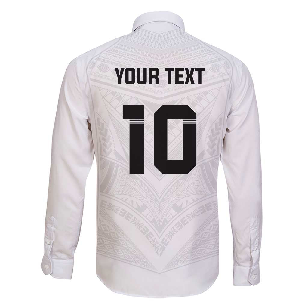 Custom Fiji Rugby Family Matching Off Shoulder Short Dress and Hawaiian Shirt Tapa Tribal Motifs Sporty Style - Polynesian Pride