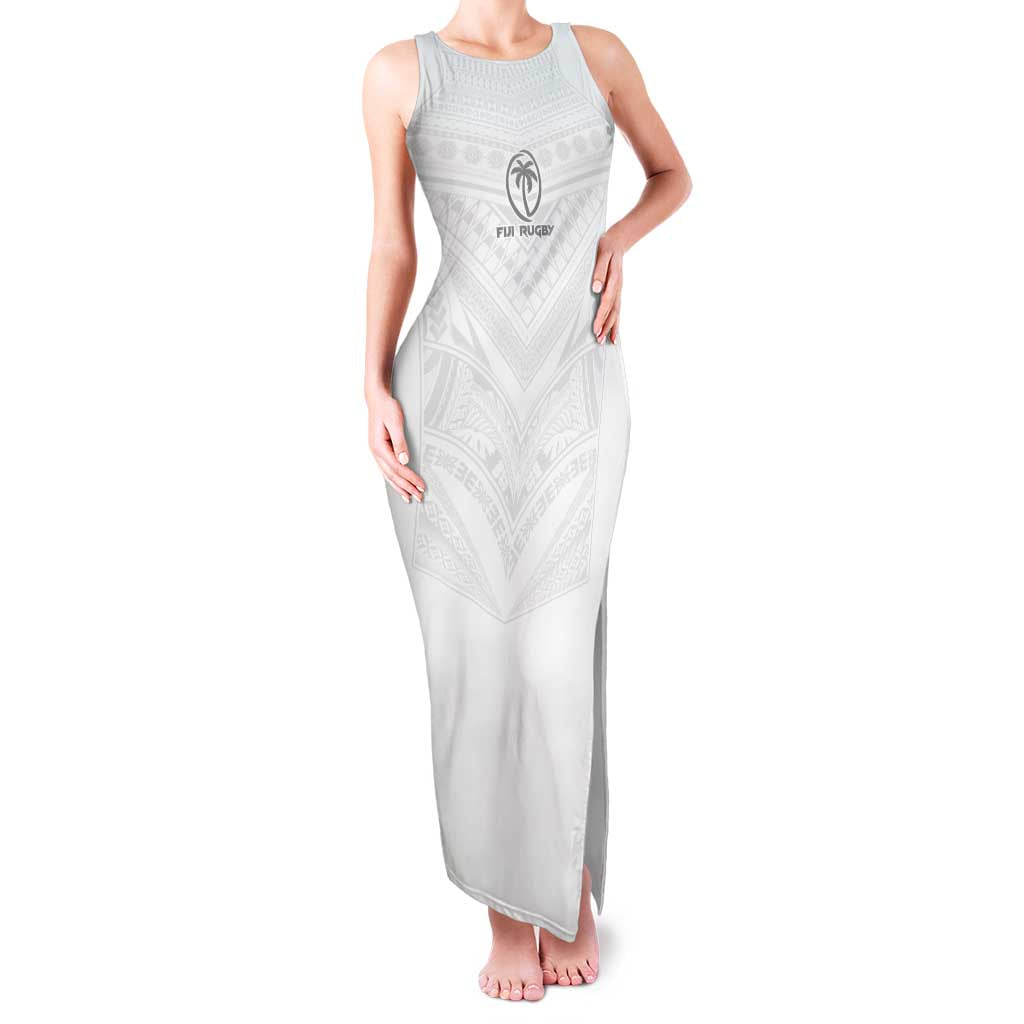 Custom Fiji Rugby Family Matching Tank Maxi Dress and Hawaiian Shirt Tapa Tribal Motifs Sporty Style - Polynesian Pride