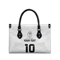 Custom Fiji Rugby Leather Bag Tapa Tribal Motifs Sporty Style - Polynesian Pride